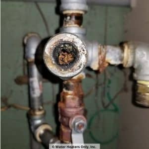 A dirty clogged pipe.